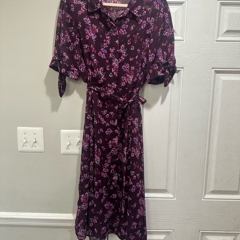 Calvin Klein Floral Shirt Dress